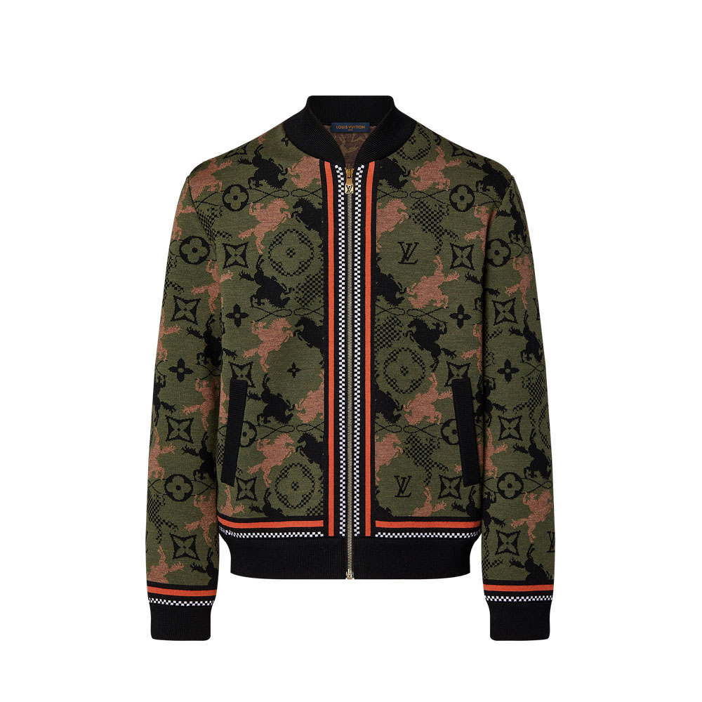 Louis Vuitton Jacquard Wool Bomber Blouson 1AFXSA: Image 1