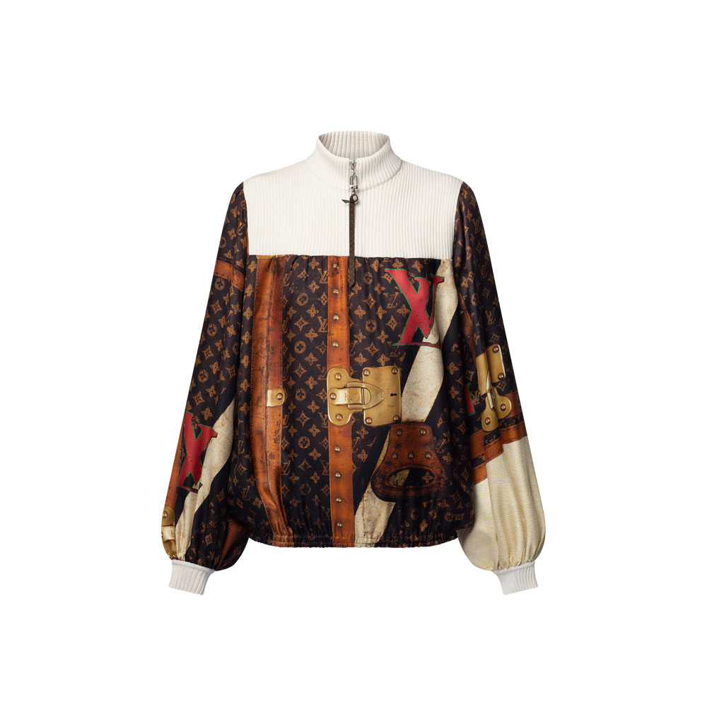 Louis Vuitton LV Trunk Rib Collar Blouse 1AGGTF: Image 1