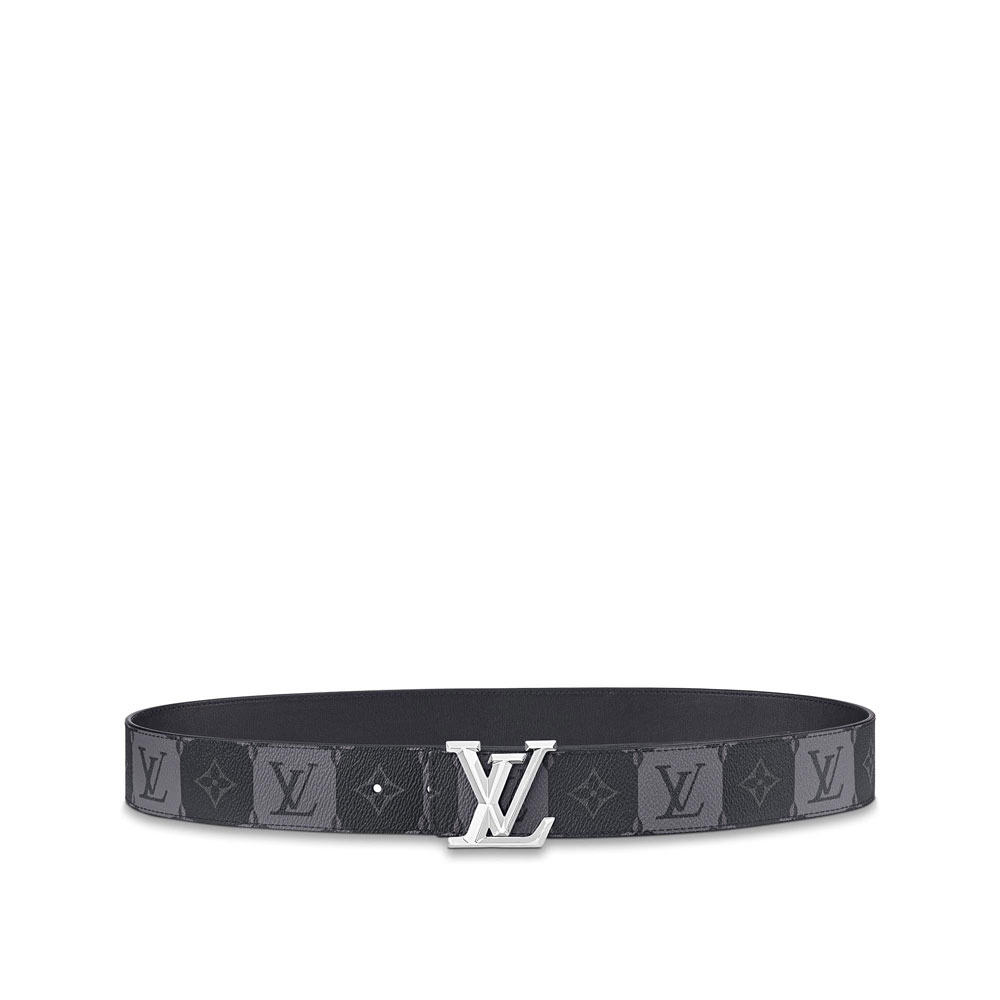 LV Pyramide Stripes 40MM Reversible Belt Monogram Eclipse Canvas M0469T: Image 1