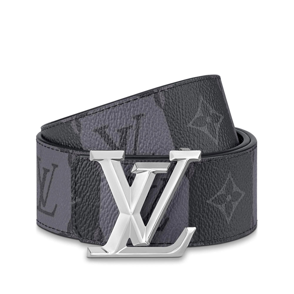 LV Pyramide Stripes 40MM Reversible Belt Monogram Eclipse Canvas M0469T: Image 2