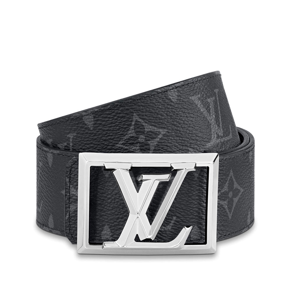 LV Pyramide Frame 40MM Reversible Belt Monogram Eclipse Canvas M0471Q: Image 2