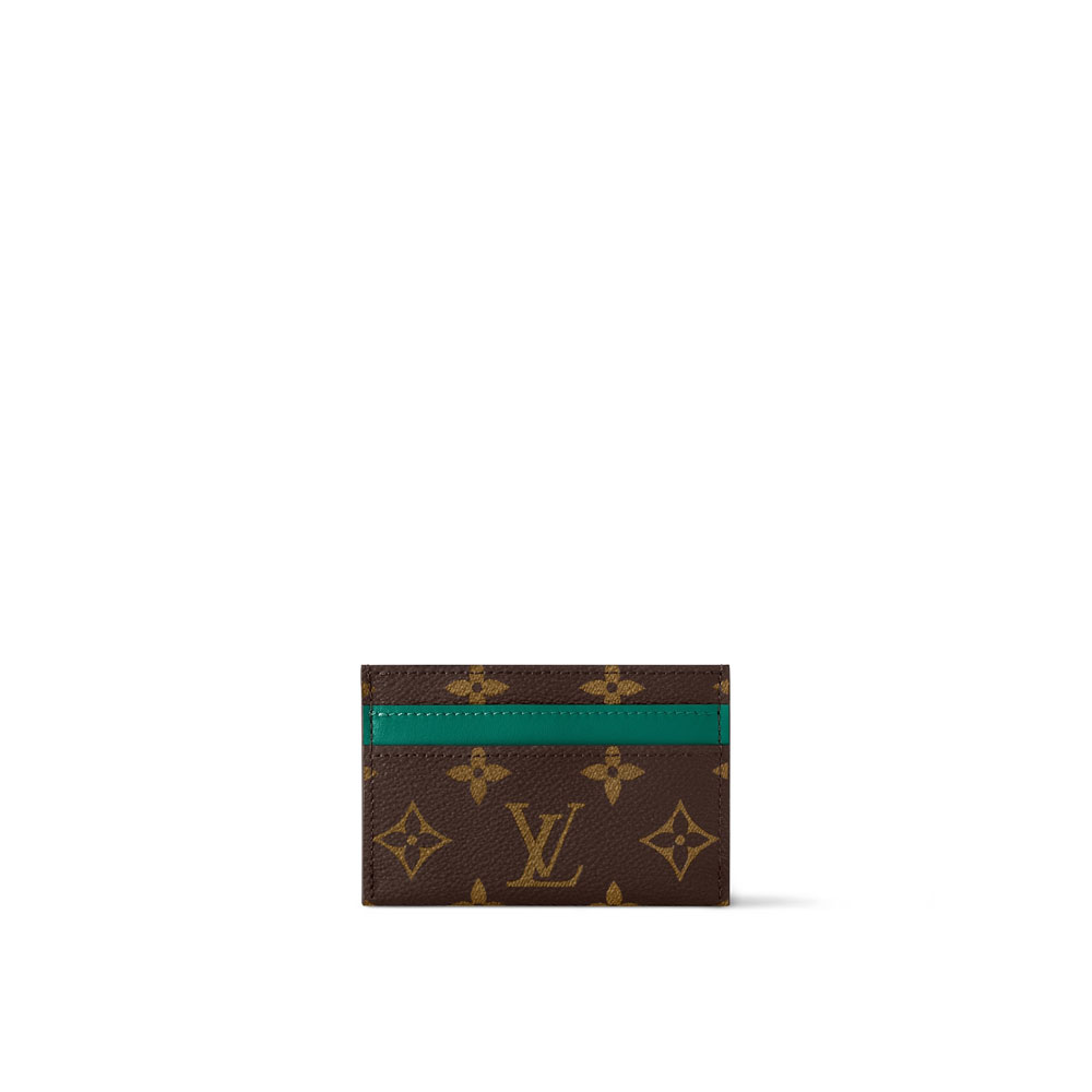 Louis Vuitton Double Card Holder Monogram Macassar Canvas M12839: Image 1