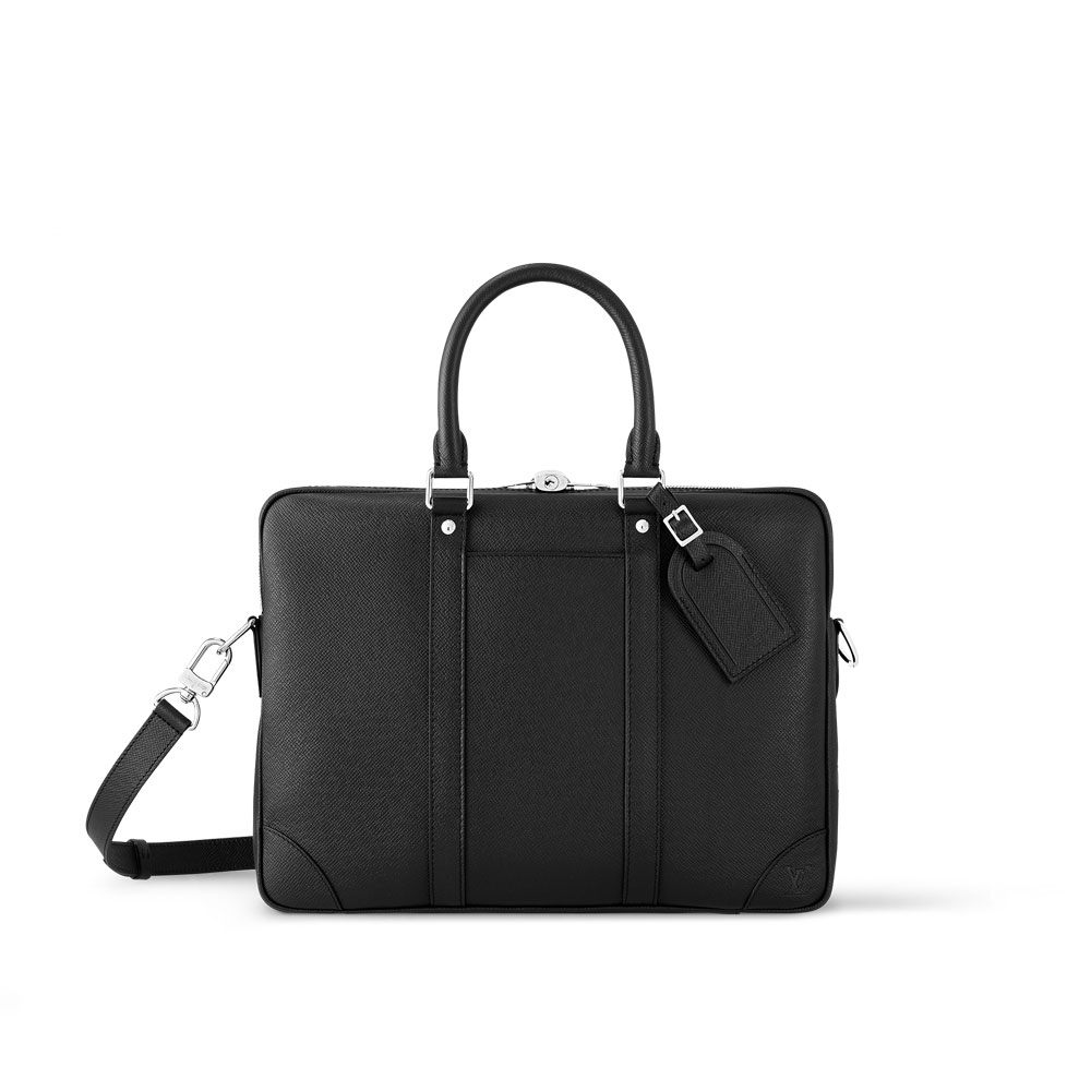 Louis Vuitton Porte-Documents Voyage PM Attache Case in Taiga M30925: Image 1