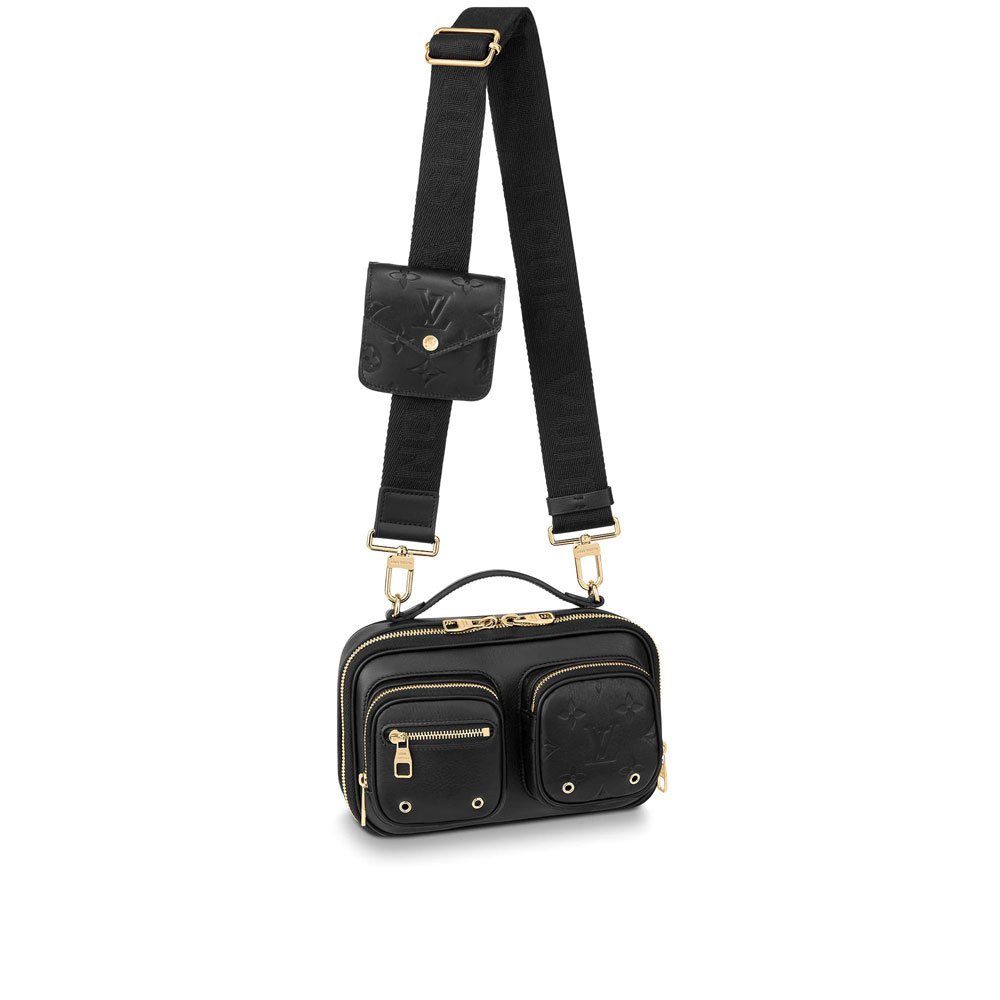 Louis Vuitton Utility Crossbody Calfskin Leather in Black M80450: Image 1