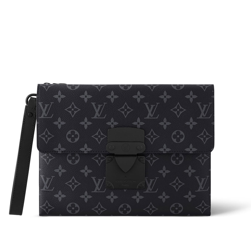 Louis Vuitton Pochette S Lock Monogram Eclipse M82598: Image 1