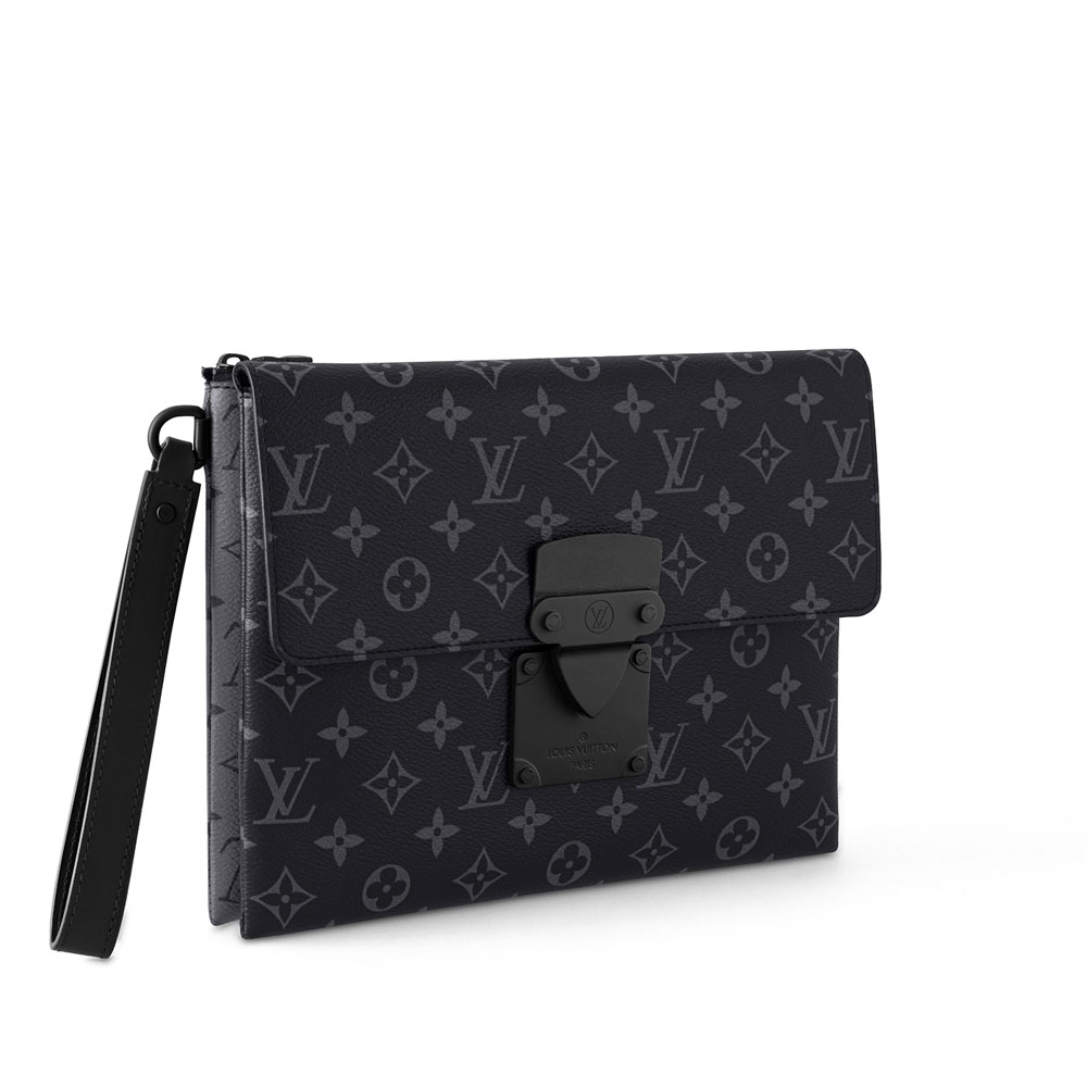 Louis Vuitton Pochette S Lock Monogram Eclipse M82598: Image 2