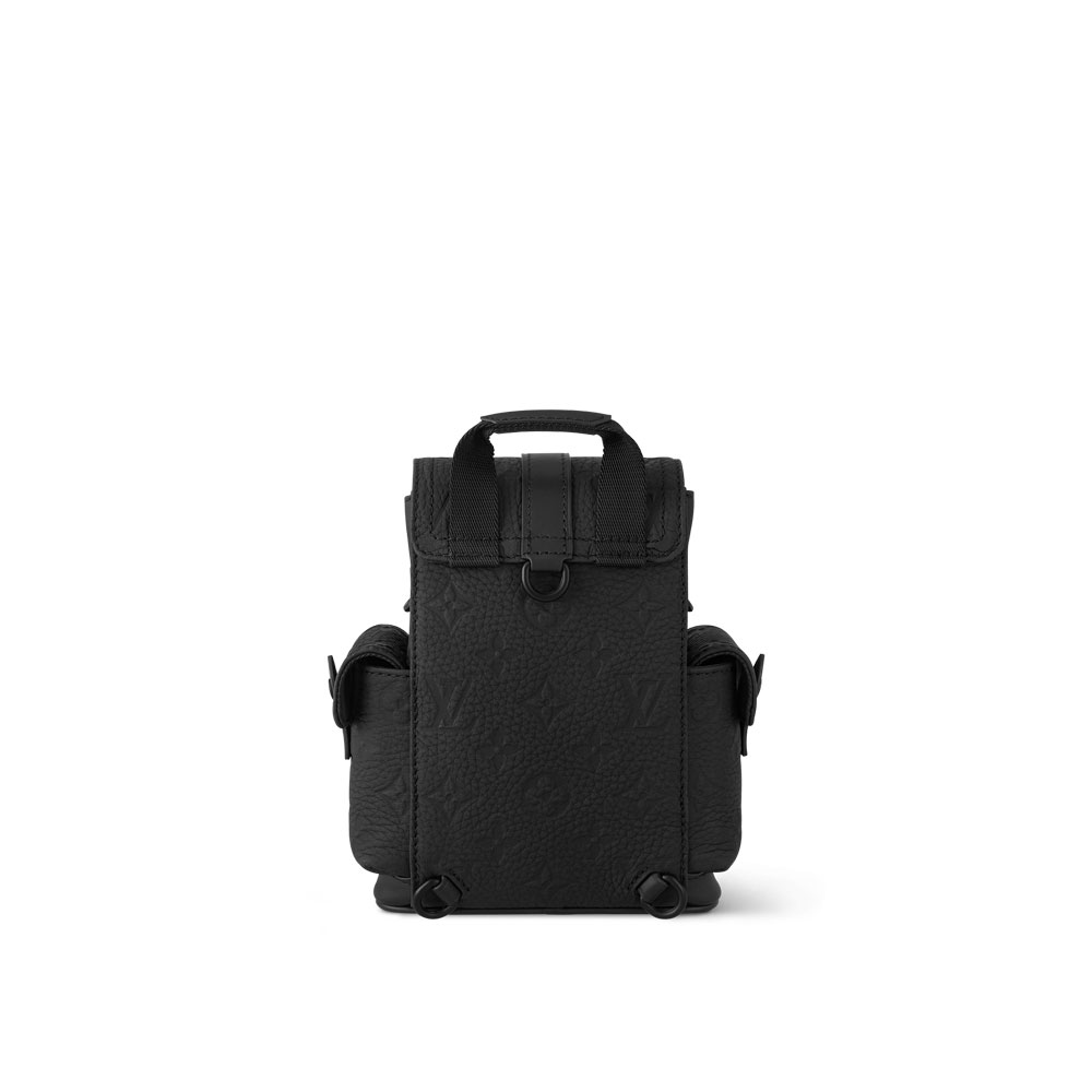 LV Nano Christopher Backpack in Taurillon Monogram Black M83164: Image 3