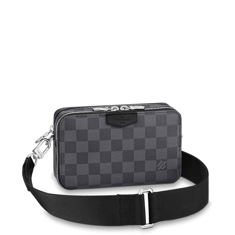 Louis Vuitton Alpha Wearable Wallet Damier Graphite in Grey N60418: Image 1