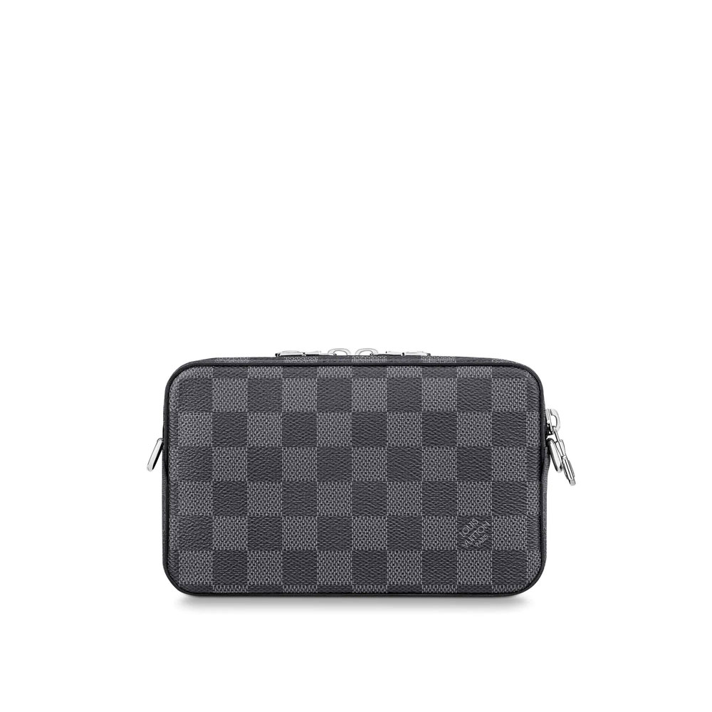 Louis Vuitton Alpha Wearable Wallet Damier Graphite in Grey N60418: Image 3