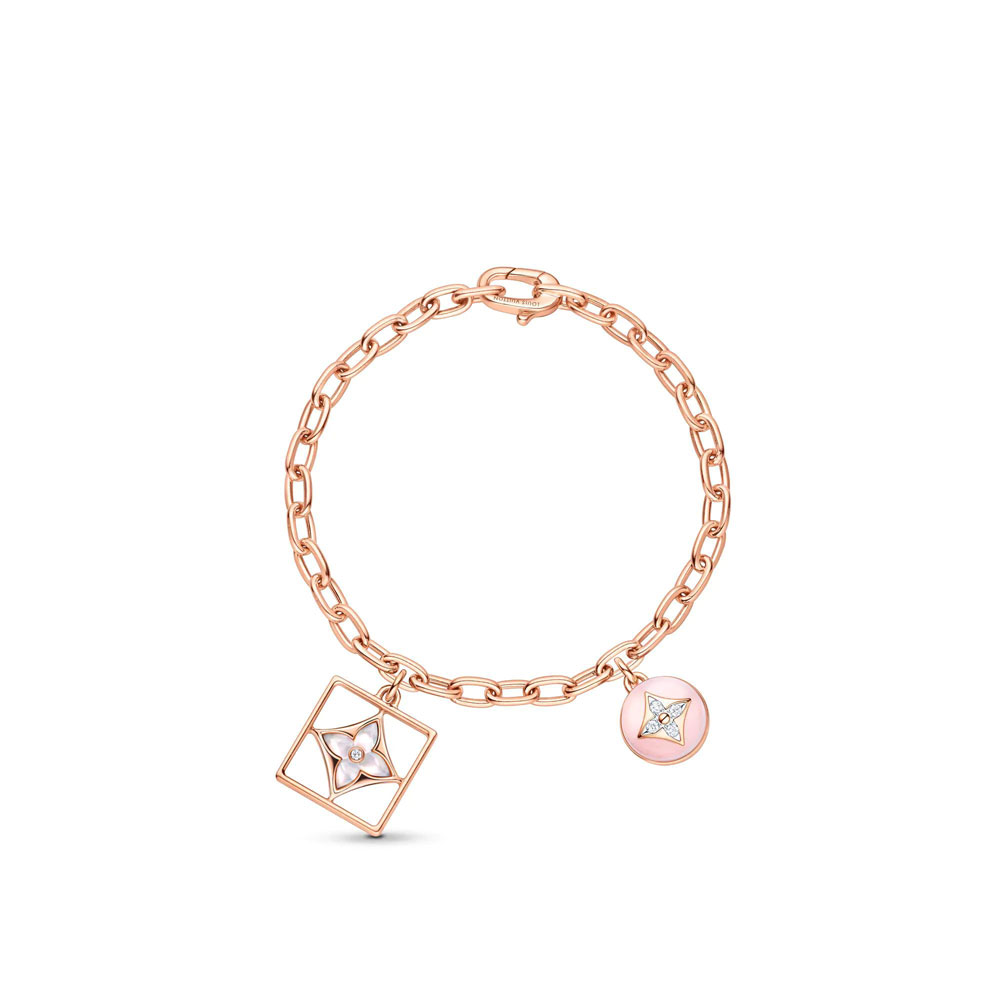 Louis Vuitton B Blossom Bracelet Pink Gold White Gold Pink Opal Q95756: Image 1