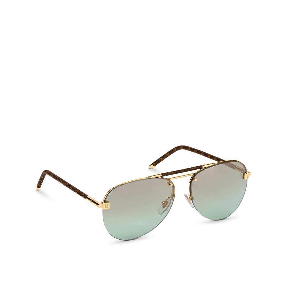 Louis Vuitton Clockwise Canvas Sunglasses in Gold Z1108E: Image 1