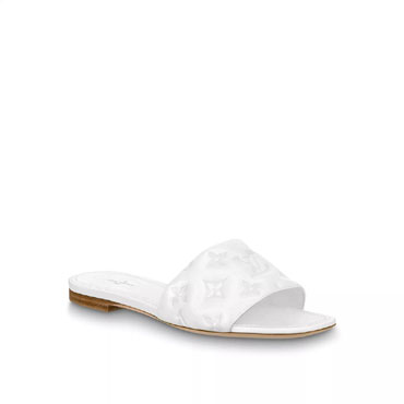 Louis Vuitton Revival Flat Mule in White 1A9P4P