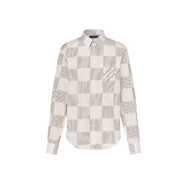 Louis Vuitton Damier Long-Sleeved Classic Cotton Shirt 1AFJDA