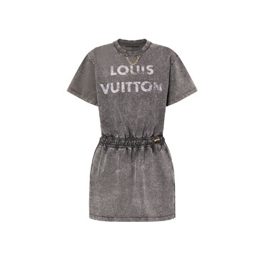 Vintage-Effect Louis Vuitton T-Shirt Dress 1AFLQM