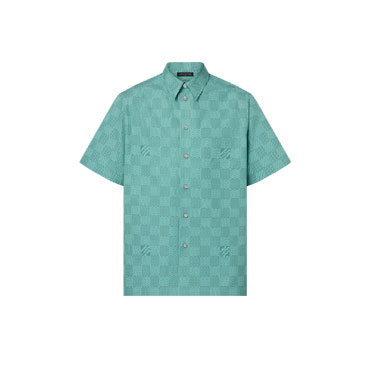 Louis Vuitton Printed Short-Sleeved Cotton Shirt 1AFQXX