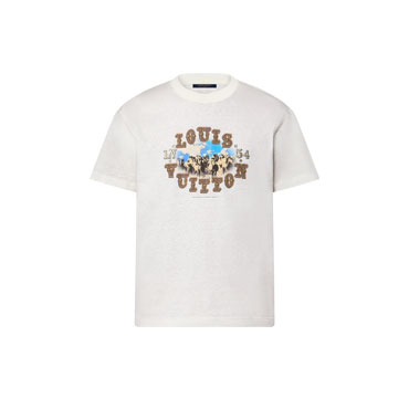 Louis Vuitton Graphic Cotton And Linen-Blend T-Shirt 1AFWUR