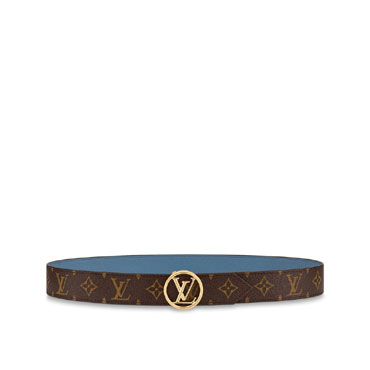 Louis Vuitton Circle 35mm Reversible Belt Monogram in Blue M0142V