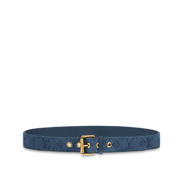 Louis Vuitton Signature 35mm Belt Monogram Denim M0175S