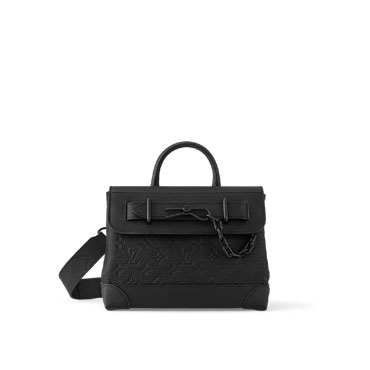 Louis Vuitton Steamer PM Bag in Taurillon Monogram Black M24436