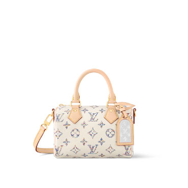 Louis Vuitton Speedy Bandouliere 20 Bag in Monogram Canvas White M24709