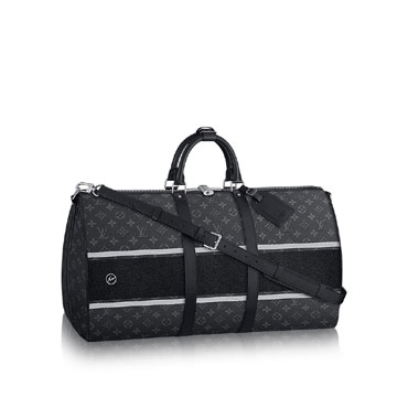 LV keepall bandouliere 55 monogram eclipse flash highlights M43414