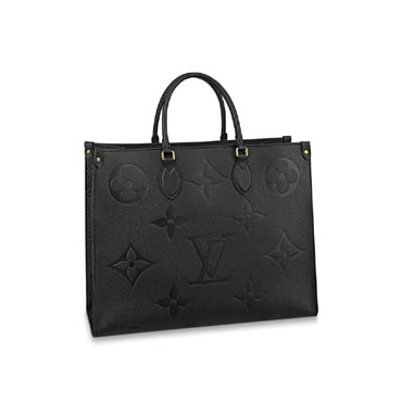 Louis Vuitton OnTheGo GM Monogram Empreinte Leather in Black M44925