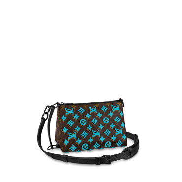 Louis Vuitton Triangle Messenger Monogram Other in Blue M45078