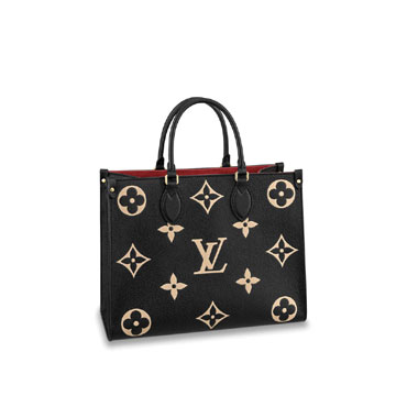 LV OnTheGo MM Bicolor Monogram Empreinte Leather M45495