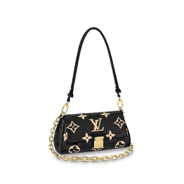 Louis Vuitton Favorite Bicolor Monogram Empreinte Leather in Black M45859