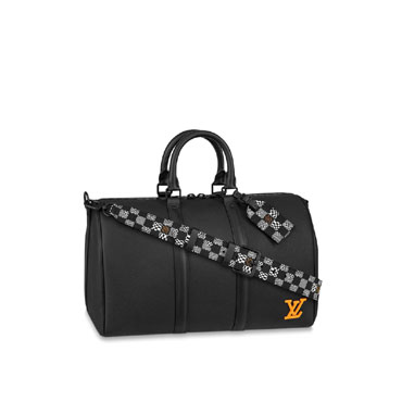 Louis Vuitton Keepall Bandouliere 40 Other Leathers in Black M57416