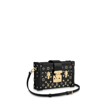 Louis Vuitton Petite Malle Monogram Metal in Black M57817