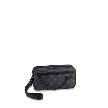 Louis Vuitton Pochette Volga Monogram Eclipse Canvas M68321