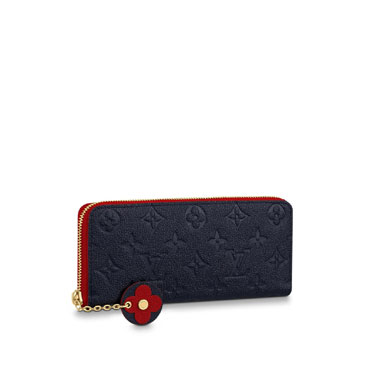 Louis Vuitton Clemence Wallet Monogram Empreinte Leather in Blue M68325