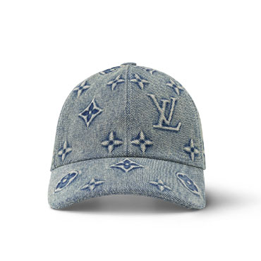 Louis Vuitton Monogram Washed Denim Cap S00 Blue M7156L