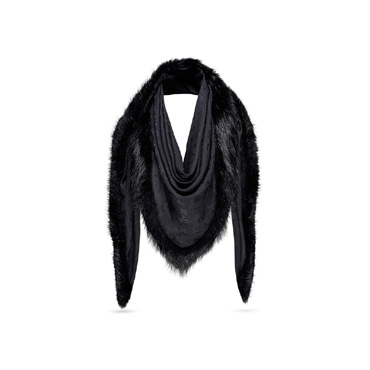 Louis Vuitton Monogram V Fur Shawl M75776