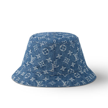 Louis Vuitton Monogram Essential Bucket Hat S00 Blue M78772