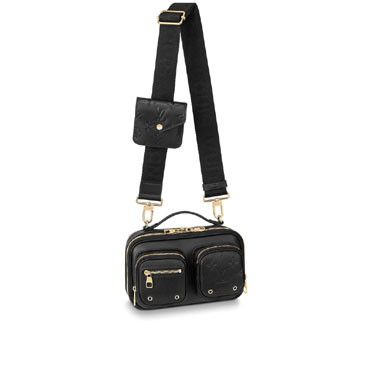 Louis Vuitton Utility Crossbody Calfskin Leather in Black M80450