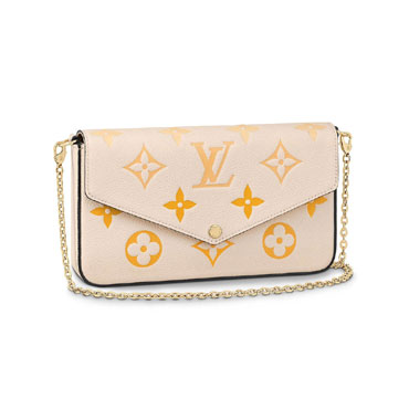 Louis Vuitton Felicie Pochette Monogram Empreinte in Beige M80498