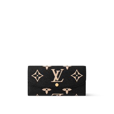 Louis Vuitton Emilie Wallet Bicolour Monogram Empreinte Leather M83138