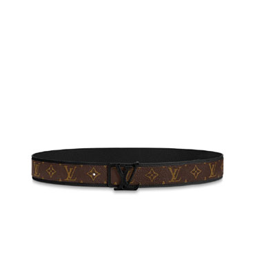 LV Shape Patchwork 40mm Belt Monogram in Black MP205T