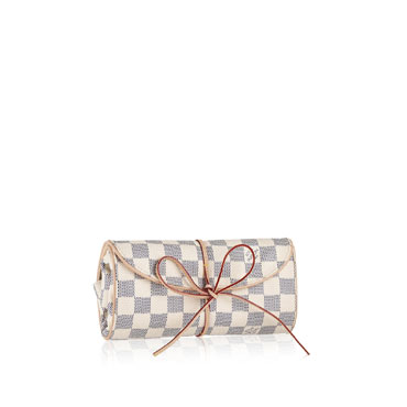 Louis Vuitton Foldable Jewellery Pouch Damier Azur Canvas N41421