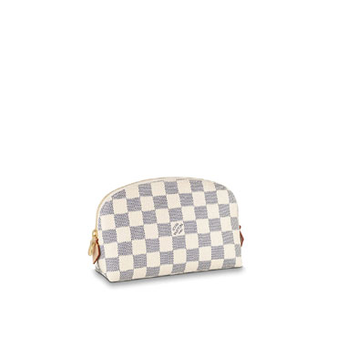 Louis Vuitton Cosmetic Pouch Damier Azur Canvas in Beige N60024