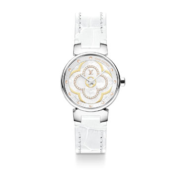 Louis Vuitton Tambour Moon Divine White 28 QBBB34