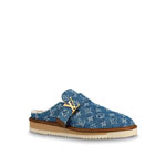 Louis Vuitton Cozy Mule Shearling in Blue 1A81GD