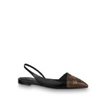 Louis Vuitton Cherie Flat Slingback Ballerina in Black 1A87GR