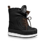 Louis Vuitton Slalom Flat Half Boot in Black 1A8CO4