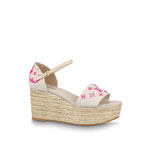 Louis Vuitton Starboard Wedge Sandal in Rose 1A8GP5