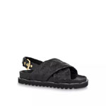 Louis Vuitton Paseo Flat Comfort Sandal in Black 1A9RDO