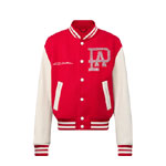 Louis Vuitton Mix Leather Varsity Blouson Red 1AFIQA