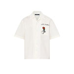 Louis Vuitton Open Collar Short-Sleeved Cotton Shirt 1AFJDK